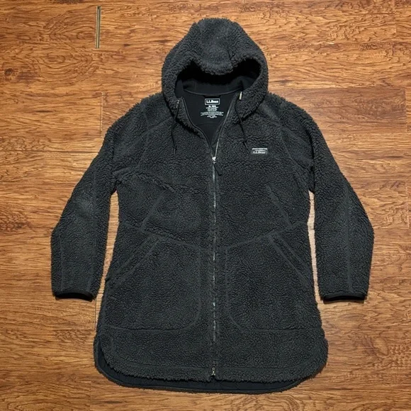 Woman’s L.L.Bean Mountain Pile Fleece Coat, size XL - Picture 1 of 14